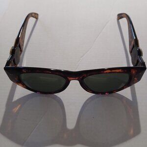 Anne Klein Vintage Riviera Sunglasses Tortoise Shell Lion Logo